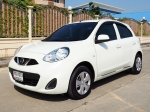 NISSAN MARCH 1.2 E CVT MNC ปี 2018 สีขาวมุก รถสภาพป้ายแดง